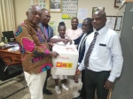 DR. DR. E.K. AMPONSAH DONATES DEFIBRILLATOR WORTH GH 20, 160.00 TO SUNYANI REGIONAL HOSPITAL