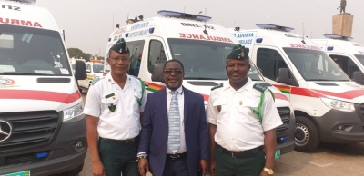 DR. DR. E.K. AMPONSAH TAKES DELIVERY OF 12 AMBULANCES FOR THE BONO REGION