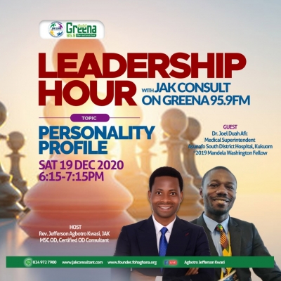 DR. JOEL DUAH AFI : MEDICAL SUPERINTENDENT OF ASUNAFO SOUTH DISTRICT HOSPITAL IS MY GUEST ON THE LEADERSHIP HOUR TONIGHT